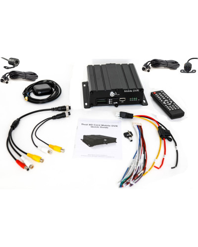 iCustodian® iC6300MDVR Hybrid GPS Dual SD Mobile TAXI CCTV DVR 2 Camera KIT