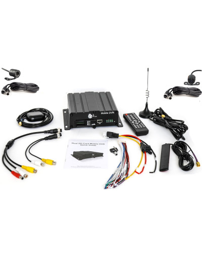 iCustodian® iC6800MDVR Hybrid GPS 4G WIFI Mobile TAXI CCTV DVR 2 Camera KIT