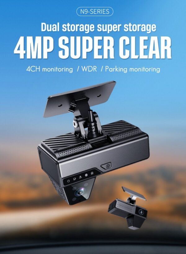 iCustodian® iC-N9DASHCAM Hybrid 4CH Hybrid MDVR Key Lock, GPS, 4G, Wi-Fi, ADAS & DMS - Image 3