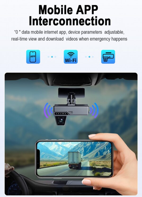 iCustodian® iC-N9DASHCAM Hybrid 4CH Hybrid MDVR Key Lock, GPS, 4G, Wi-Fi, ADAS & DMS - Image 9