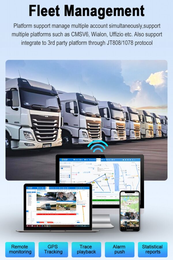 iCustodian® iC-N9DASHCAM Hybrid 4CH Hybrid MDVR Key Lock, GPS, 4G, Wi-Fi, ADAS & DMS - Image 13